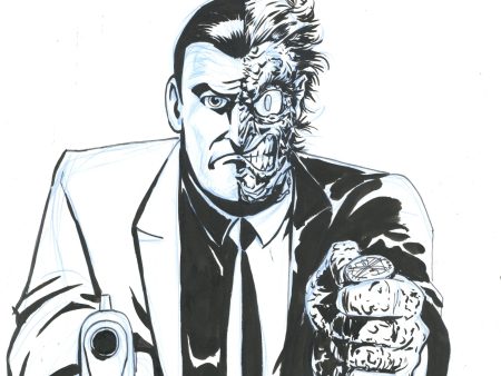 Kevin Altieri Signed Original Drawing: Two-Face Online