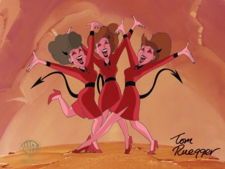 Animaniacs Original Production Cel Signed by Tom Ruegger: Chorus Girls Sale