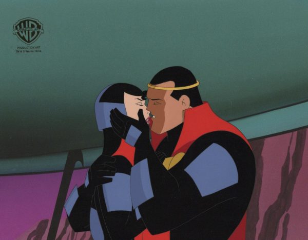 Superman The Animated Series Original Production Cel: Lara-El and Jor-EL Sale