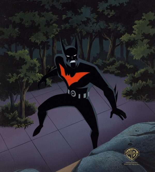 Batman Beyond Original Production Cel on Original Background: Batman Fashion