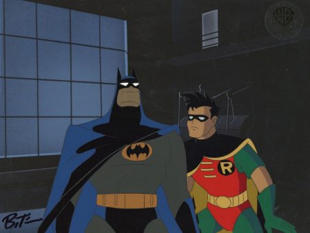 Batman The Animated Series Original Production Cel signed by Bruce Timm: Batman and Robin For Cheap