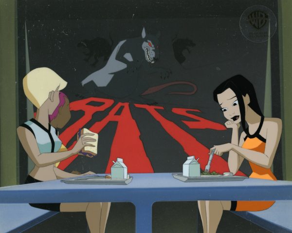 Batman Beyond Original Production Cel with Matching Drawinga: Dana, Chelsea, Max For Discount