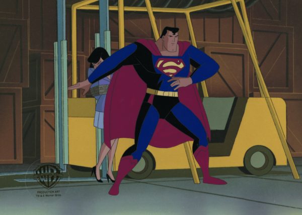 Superman The Animated Series Original Production Cel with Matching Drawing: Superman, Lois Lane Online