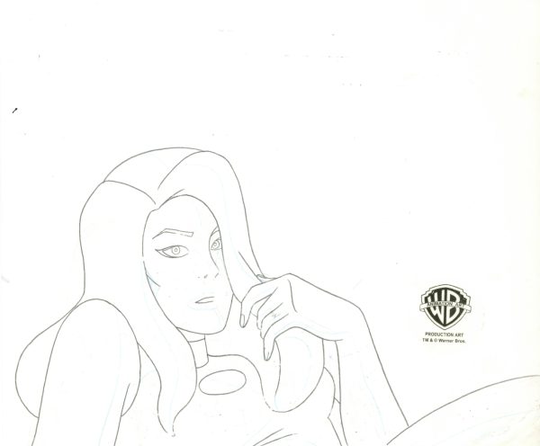 Batman The Animated Series Original Production Cel Signed by Kevin Altieri with Matching Drawing: Talia Al Ghul, Batman Discount