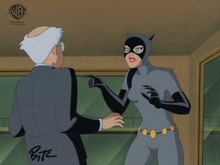 Batman The Animated Series Original Production Cel signed by Bruce Timm: Catwoman, Ventriloquist on Sale