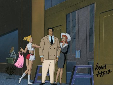 Batman The Animated Series Original Production Cel Signed by Kevin Altieri on Original Background: Harleen, Bruce Wayne, Veronica Vreeland Online Sale