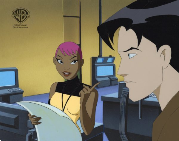 Batman Beyond Original Production Cel with Matching Drawing: Terry McGinnis and Maxine Hot on Sale