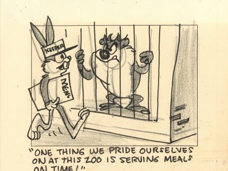 Bill of Hare Original Storyboard Drawing: Bugs, Taz Sale