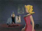 Batman The Animated Series Original Production Cel Signed by Kevin Altieri on Original Background: Jonah Hex, Barmaid Fashion