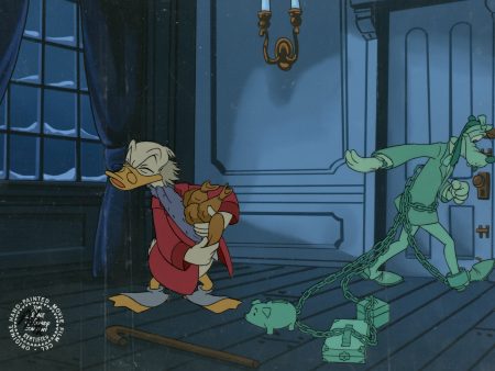 Mickey s Christmas Carol Original Production Cel: Scrooge McDuck and Goofy on Sale