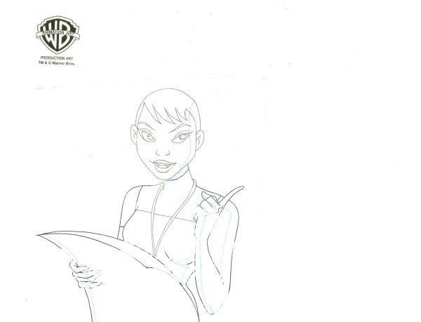 Batman Beyond Original Production Cel with Matching Drawing: Terry McGinnis and Maxine Hot on Sale