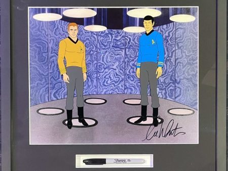 Star Trek The Animated Series: Captain Kirk and Spock signed by William Shatner Cheap