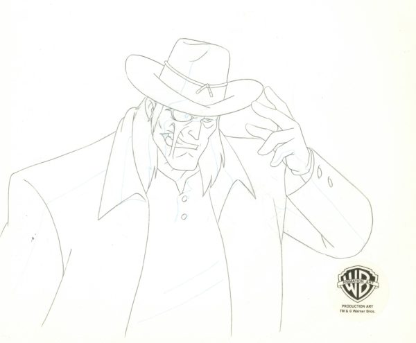 Batman The Animated Series Original Production Cel Signed by Kevin Altieri with Matching Drawing: Jonah Hex Online now