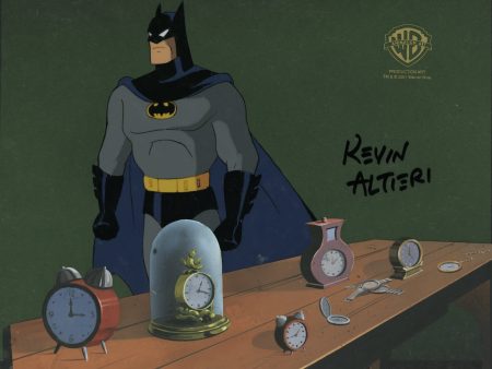 Batman The Animated Series Original Production Cel Signed by Kevin Altieri On Original Background: Batman Online Hot Sale