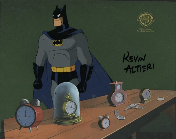 Batman The Animated Series Original Production Cel Signed by Kevin Altieri On Original Background: Batman Online Hot Sale