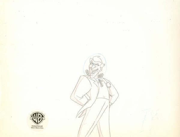 Batman The Animated Series Original Production Cel Signed by Kevin Altieri with Matching Drawing: Joker Online