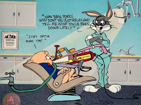 Looney Tunes Limited Edition Cel Signed by Chuck Jones: Bugs and Porky - What a Mouthful Online