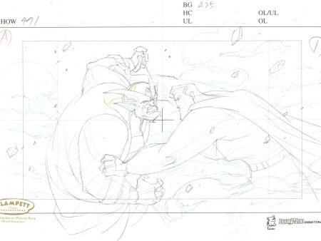 Justice League Unlimited Original Production Drawing: Superman, Mantis Fashion