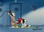 Animaniacs Original Production Cel Signed By Tom Ruegger: Yakko, Wakko, and Dot Online now