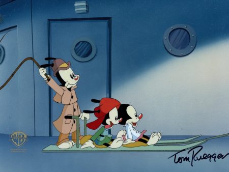 Animaniacs Original Production Cel Signed By Tom Ruegger: Yakko, Wakko, and Dot Online now