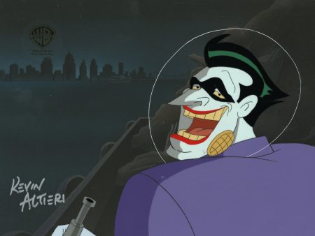 Batman The Animated Series Original Production Cel Signed by Kevin Altieri with Matching Drawing: Joker Online now