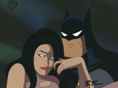 Batman The Animated Series Original Production Cel Signed by Bruce Timm: Batman and Talia Al Ghul Hot on Sale