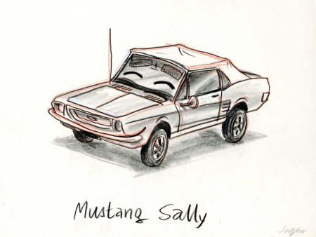 Cars Original Concept Drawing: Mustang Sally Cheap