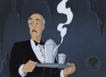 Batman The Animated Series Original Production Cel On Original Background: Alfred Pennyworth Cheap