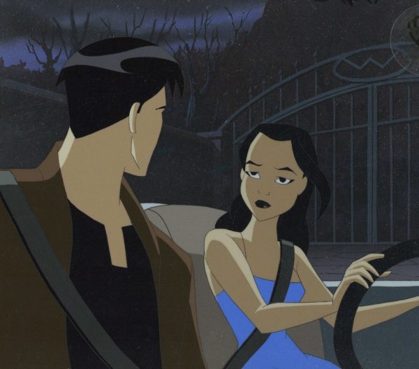 Batman Beyond Original Production Cel on Original Background: Terry McGinnis and Dana Tan Fashion