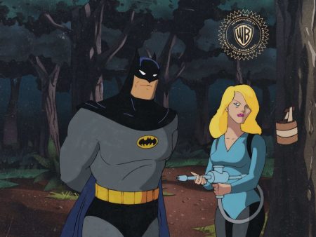 Batman The Animated Series Original Production Cel: Batman with Lily For Sale