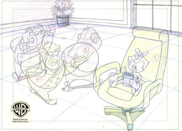 Animaniacs Original Production Drawing: Dot and Plotz For Discount