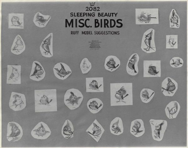 Birds from Sleeping Beauty Original Production Model Sheet For Cheap