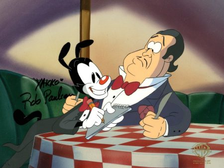 Animaniacs Original Production Cel Signed by Rob Paulsen: Yakko and Don Pepperoni Fashion