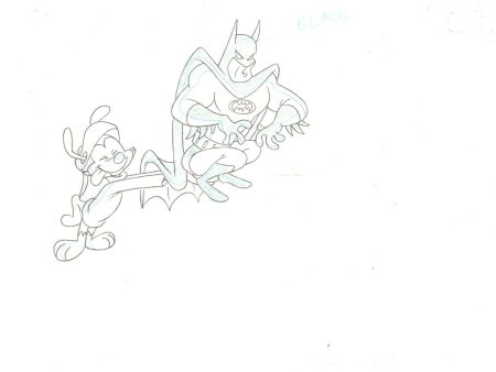 Animaniacs Original Production Drawing: Wakko and Batman Hot on Sale