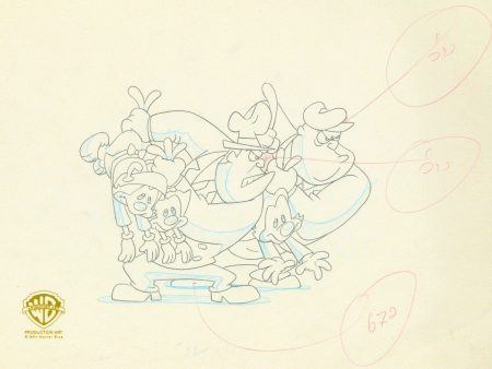 Animaniacs Original Production Drawing: Yakko, Wakko, and Dot Online