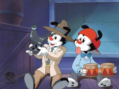 Animaniacs Original Production Cel on Original Background: Yakko and Wakko Online Sale