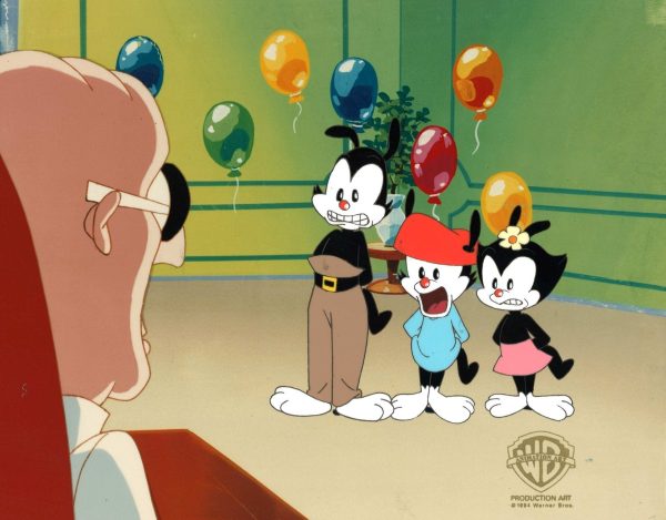 Animaniacs Original Production Cel: Yakko, Wakko, Dot, and Dr. Scratchnsniff Supply