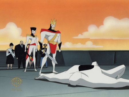 Batman Beyond Original Production Cel on Original Background: Royal Flush Gang Supply