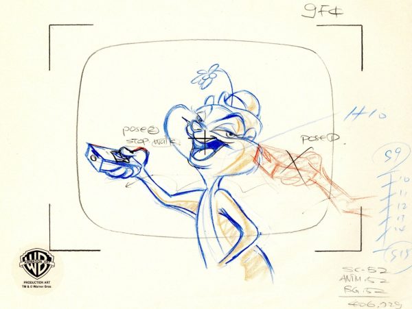 Animaniacs Original Production Drawing: Slappy Fashion