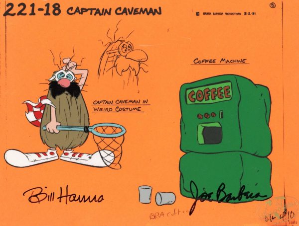 Captain Caveman Model Sheet Printed BG For Discount