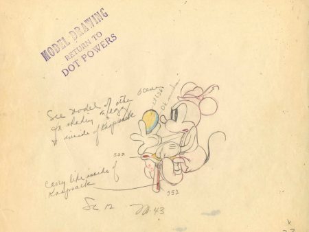 Alpine Climbers Original Production Model Drawing: Mickey Mouse For Sale