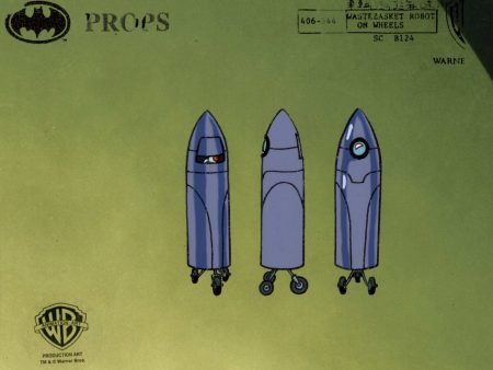 Batman the Animated Series Original Production Color Model Sheet Set: Wastebasket Robot on Wheels on Sale