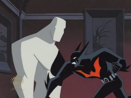 Batman Beyond Original Production Cel on Original Background: Batman and Ace Supply