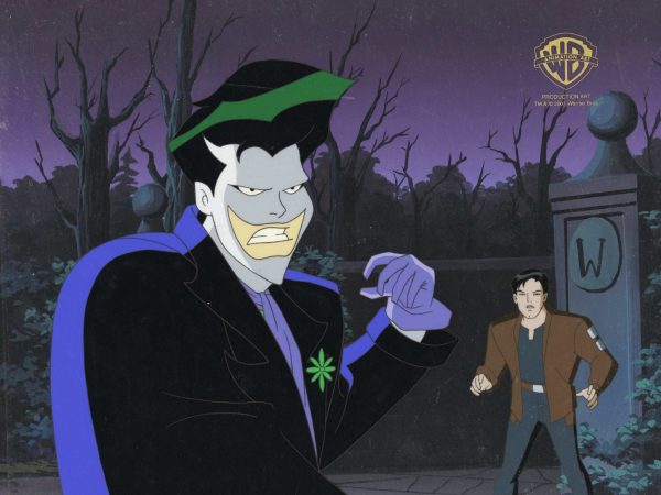 Batman Beyond Original Production Cel on Original Background: Terry McGinnis and Jokerz Online now