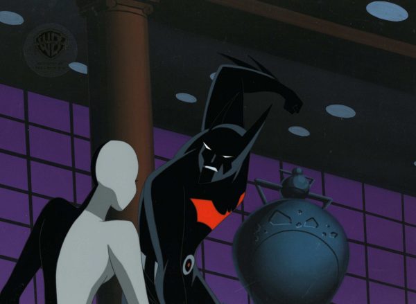 Batman Beyond Original Production Cel on Original Background: Batman and Ten on Sale