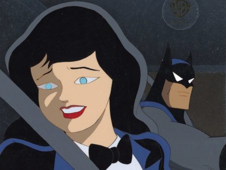 Batman The Animated Series Original Production Cel On Original Background: Batman and Zatanna Online Sale