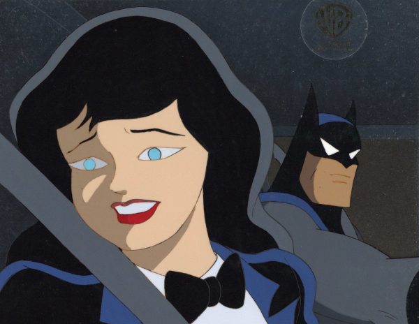 Batman The Animated Series Original Production Cel On Original Background: Batman and Zatanna Online Sale