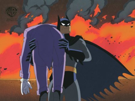 Batman The Animated Series Original Production Cel: Batman and Joker For Sale