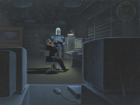 Batman and Mr. Freeze SubZero Original Production Cel on Original Background: Mr. Freeze Online Sale