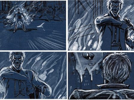 Batman Joker Storyboard Original Art Sequence of 4 Supply